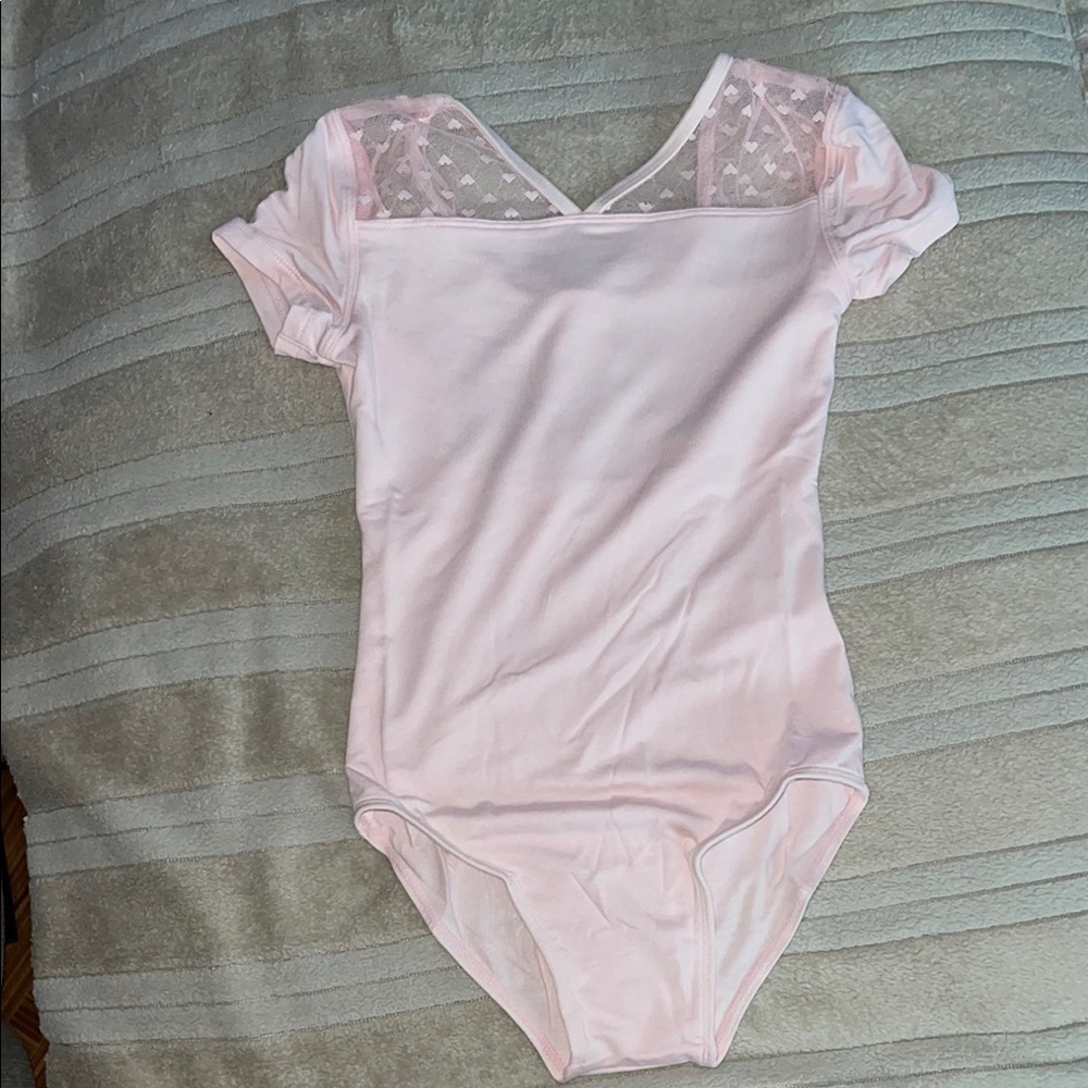 Pink mesh ballet bodysuit size M